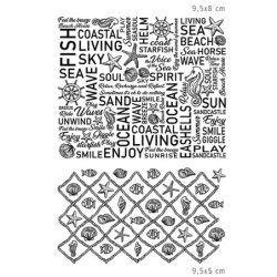 Stemple Ciao Bella, morskie, tło, 2 szt, rozm. 10x15 cm