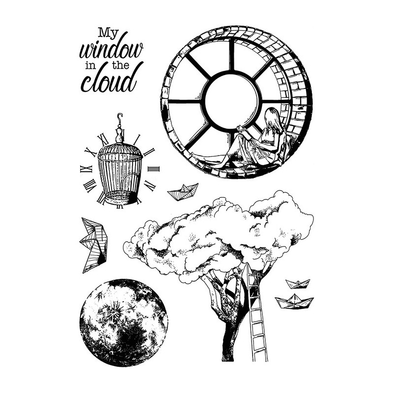 Ciao Bella stemple, rozm. 10x15 cm, Windows in the cloud