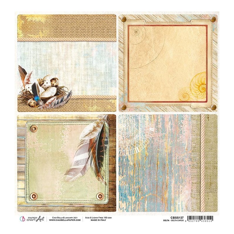 Delta cards, arkusz papieru rozm. 30,5 x 30,5 cm