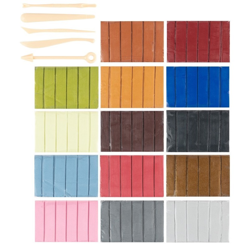 Modelina z brokatem Faszina Soft, zestaw 19 szt.