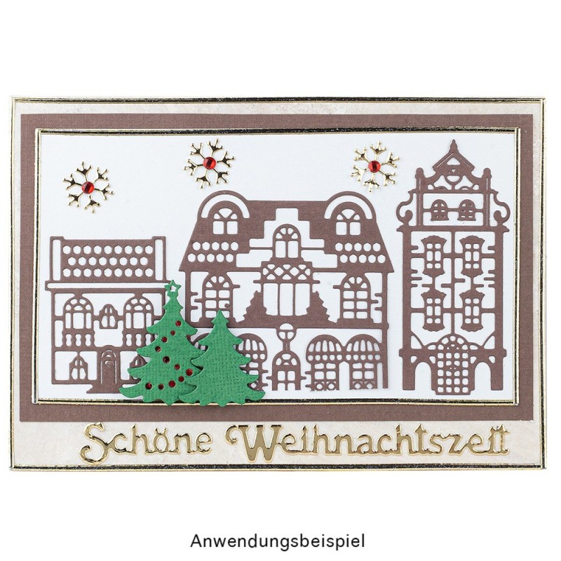 Wykrojnik do papieru, zimowy domek 7szt