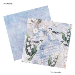 Zestaw papierów kwiaty i motyle 20 kartek, 25x25cm