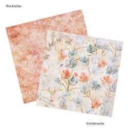 Zestaw papierów kwiaty, 20 kartek, 25x25cm