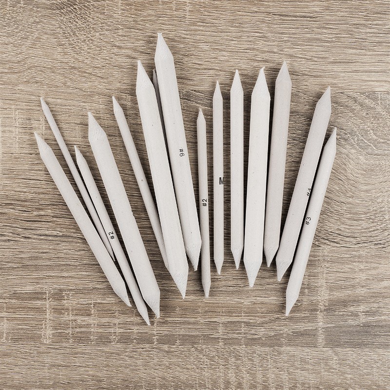 Wiszer, rozcieracz do pasteli, ołówka 15szt