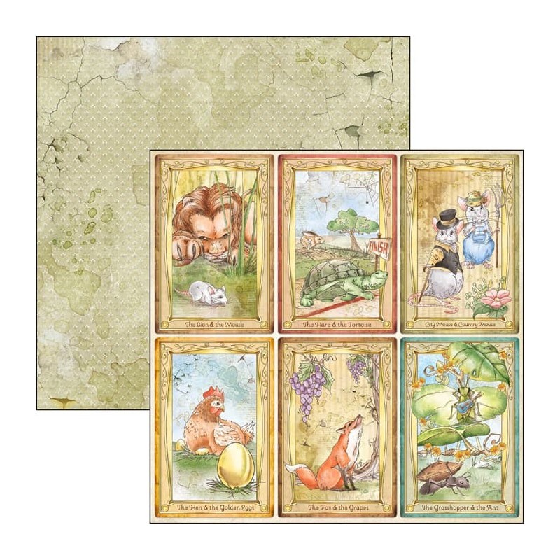 Aesop's Fables zestaw, 24 kartki, rozm. 15cm x 15cm