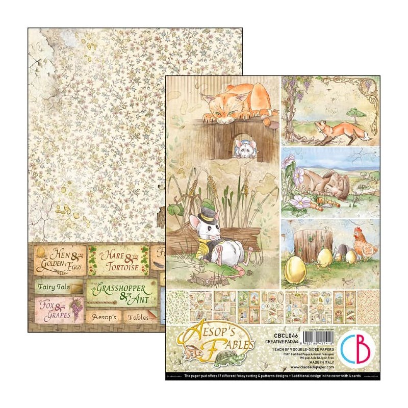 Aesop's Fables zestaw, 9 kartek, rozm. A4