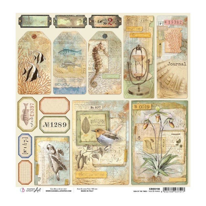 Sign of the Times Tags & Frames, arkusz papieru 30,5cm x 30,5cm