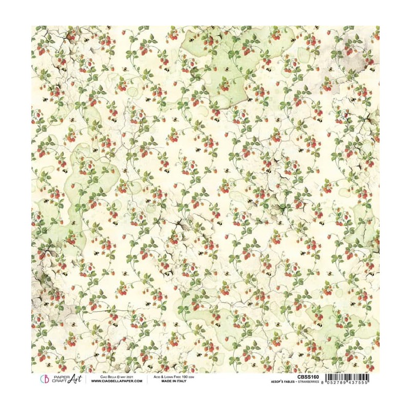 Strawberries arkusz papieru, 30,3 cm x 30,5cm