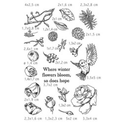 Stemple Ciao Bella, Zima w ogrodzie, 21 szt, rozm. 10x15 cm