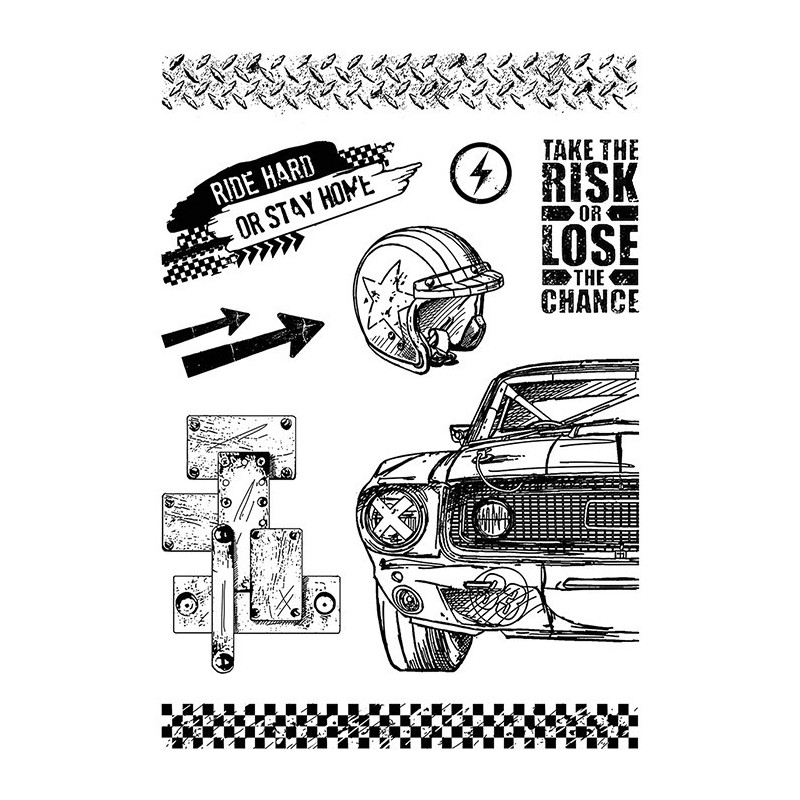 Stemple Ciao Bella, Samochód, 9 szt., rozm. 10x15 cm