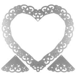 Wykrojnik do papieru 3szt serce