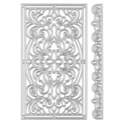 Wykrojnik do papieru - barokowe kwiaty 2 szt