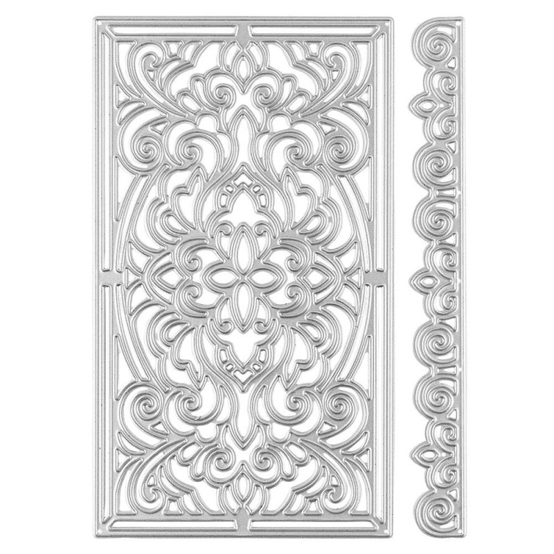 Wykrojnik do papieru - barokowe kwiaty 2 szt