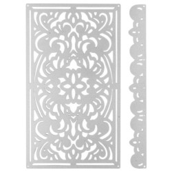 Wykrojnik do papieru - barokowe kwiaty 2 szt