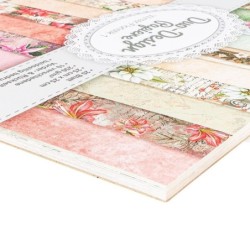 Zestaw papierów 20 kartek, zimowe kwiaty, 25x25cm