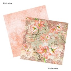 Zestaw papierów 20 kartek, zimowe kwiaty, 25x25cm