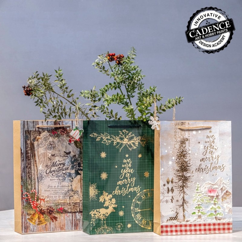 Transfer Rub on Cadence, świąteczny, srebrny, A3, nr 06