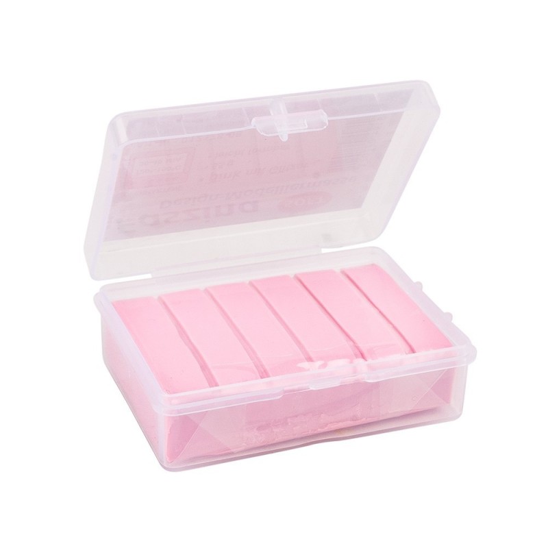 Modelina termoutwardzalna, Faszina Soft 55g, róż z brokatem