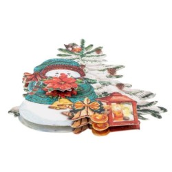 Motywy 3D, Choinka w święta, rozm. 7-9 cm, 10szt.