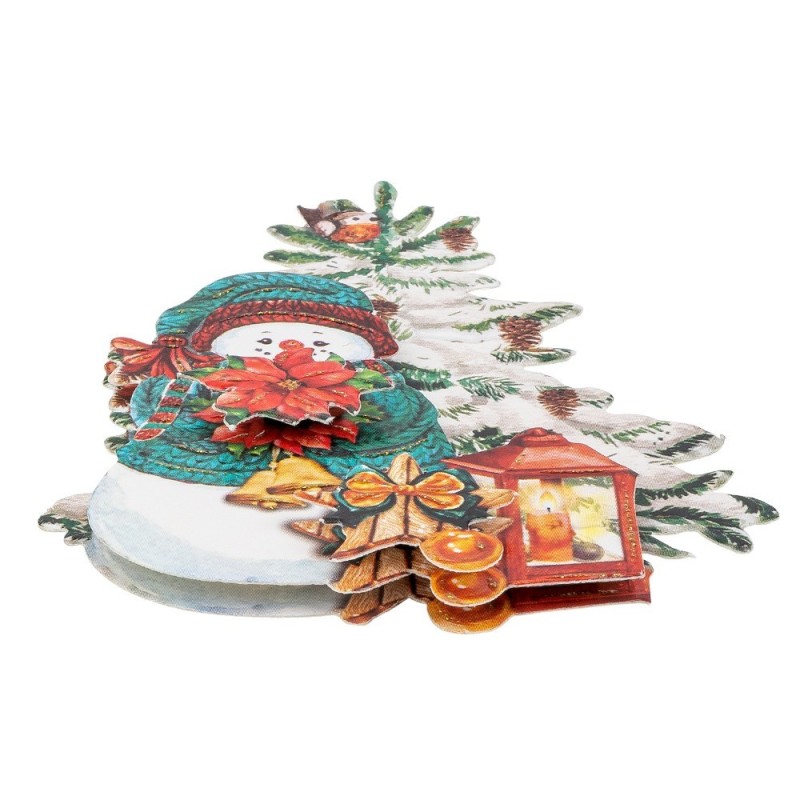 Motywy 3D, Choinka w święta, rozm. 7-9 cm, 10szt.