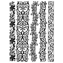 Wykrojnik, ornamenty, duże 5szt