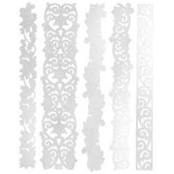 Wykrojnik, ornamenty, duże 5szt