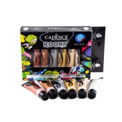 Kooky - zestaw farb metalizowanych dla dzieci 6szt