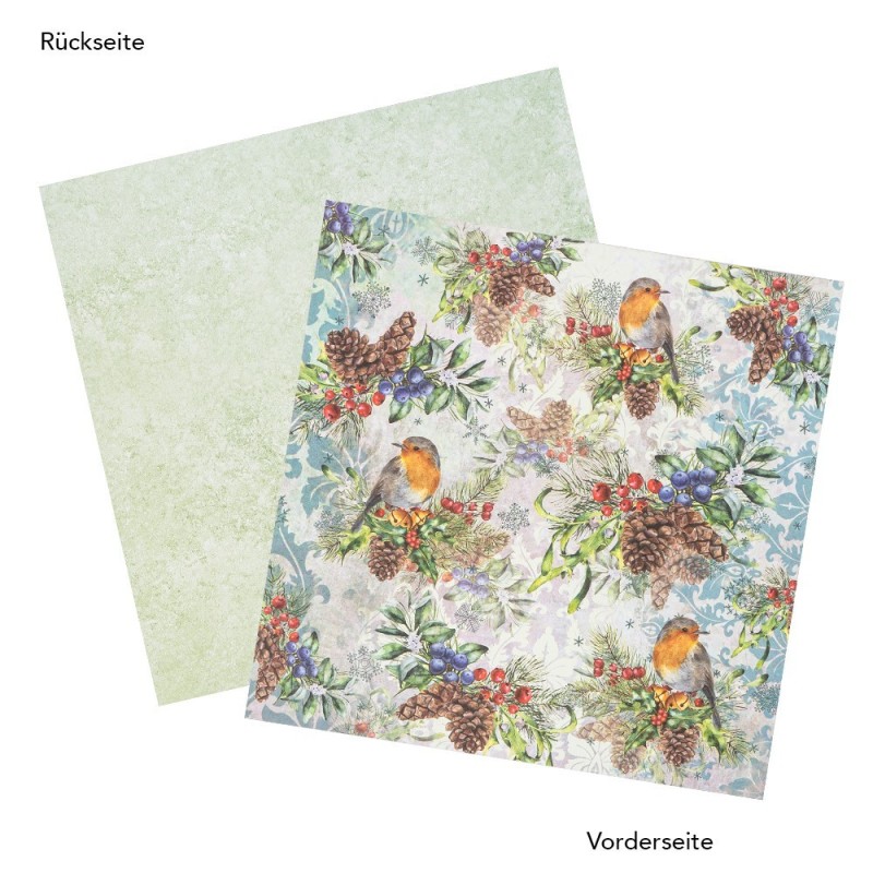 Zestaw papierów, Świąteczny czas, 20 kartek, 25x25 cm