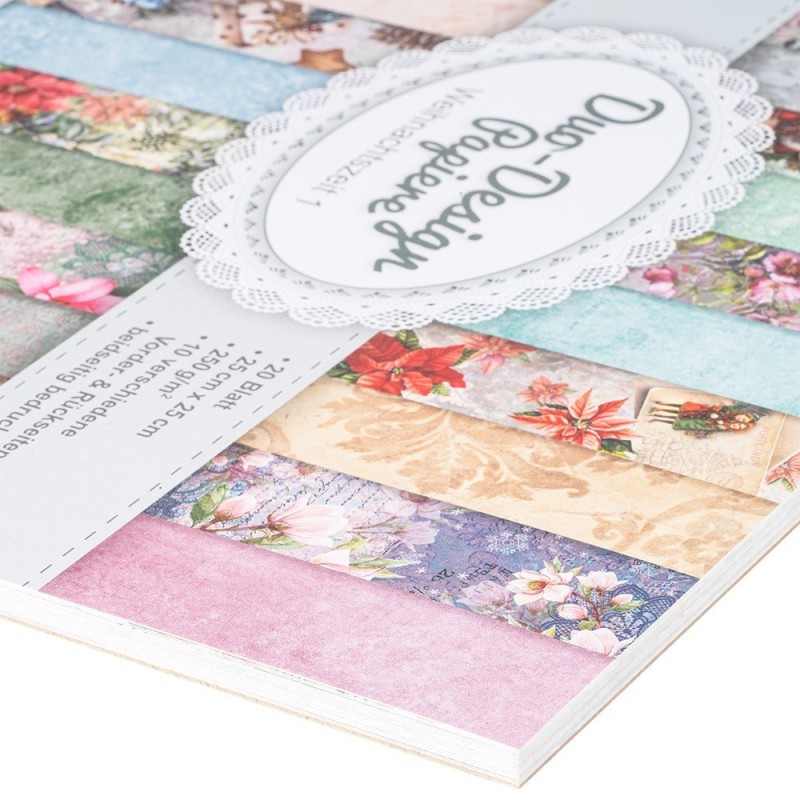 Zestaw papierów, Świąteczny czas 2, 20 kartek, 25x25 cm