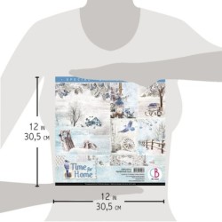 Ciao Bella zestaw paierów Time for Home 12 kartek