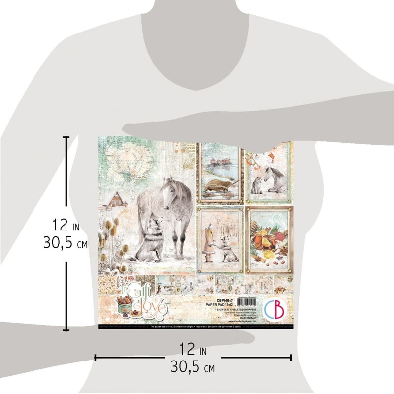 The Gift of Love, zestaw 12 kartek, rozm. 30,5x30,5cm