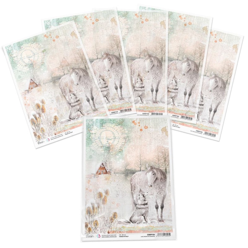 Papier ryżowy Piuma, rozm . A4, Love knows