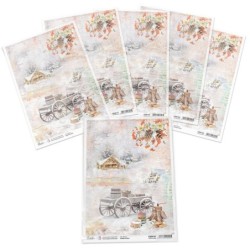 Papier ryżowy Piuma, rozm. A4, Winter Mood