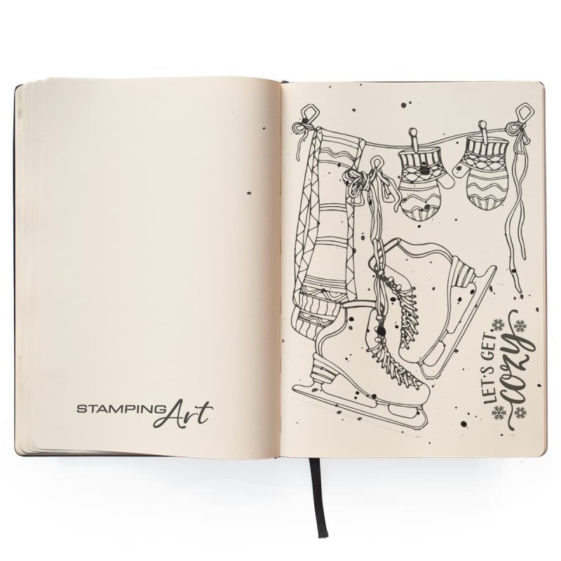 Stemple zestaw, rozm. 10x15 cm, Let's Get Cozy