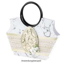 Róże satynowe, Ø 1,5cm, białe, 50 szt