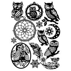 Wykrojnik do papieru, sowy i łapacze 16szt