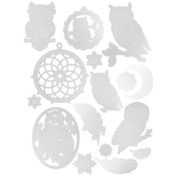 Wykrojnik do papieru, sowy i łapacze 16szt