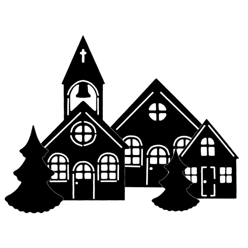Wykrojnik do papieru, kościół 5 szt