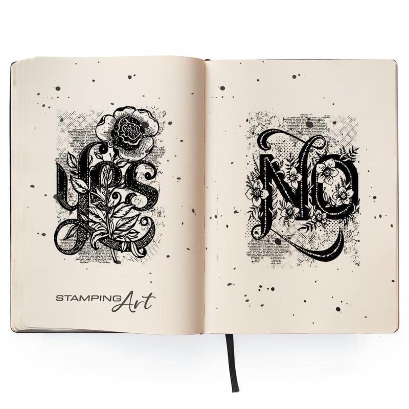 Stemple zestaw rozm. 10x15 cm, Yes No