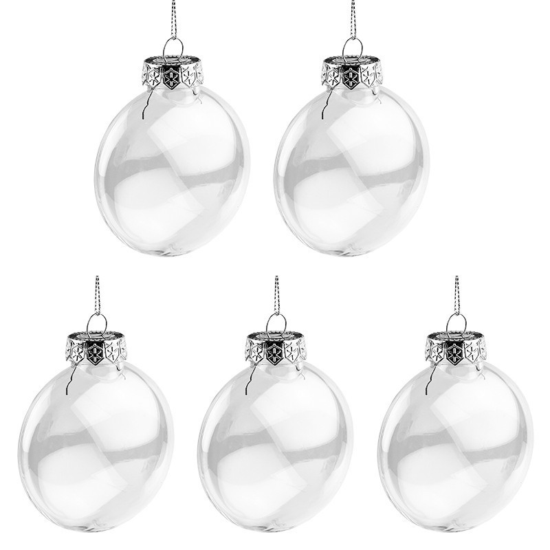 Medaliony akrylowe do wypełniania 8cm, 5 szt