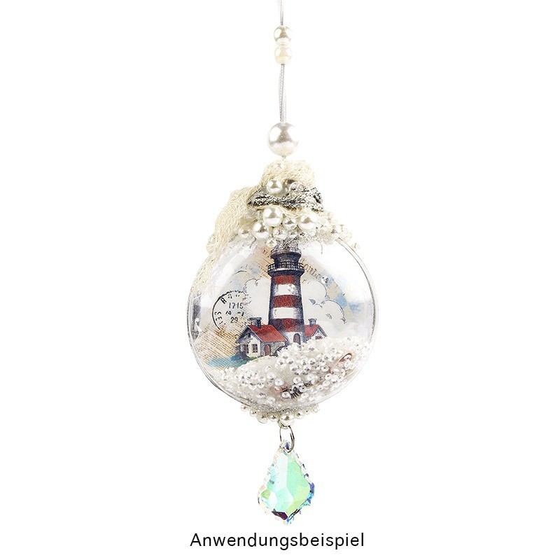 Medaliony akrylowe do wypełniania 8cm, 5 szt