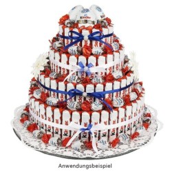 Tort ze styropianu, 4 cokoły, Ø25 cm, Ø20 cm, Ø15 cm, Ø10 cm