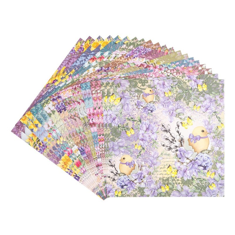 Zestaw papierów, Wielkanoc Vintage, 20kartek, 25x25cm