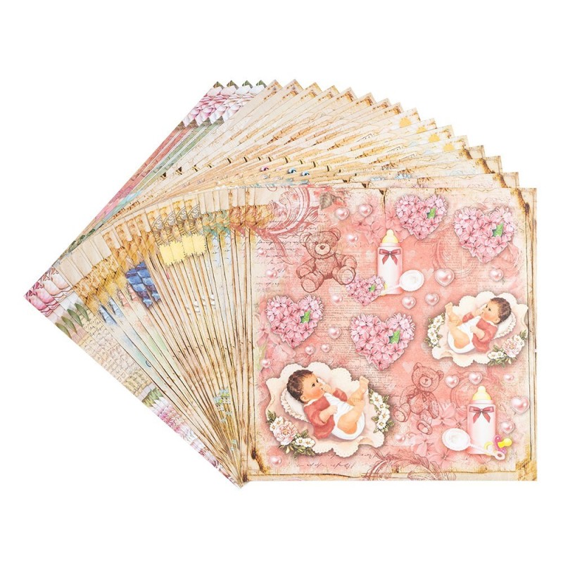 Zestaw papierów 20 kartek, 25x25cm