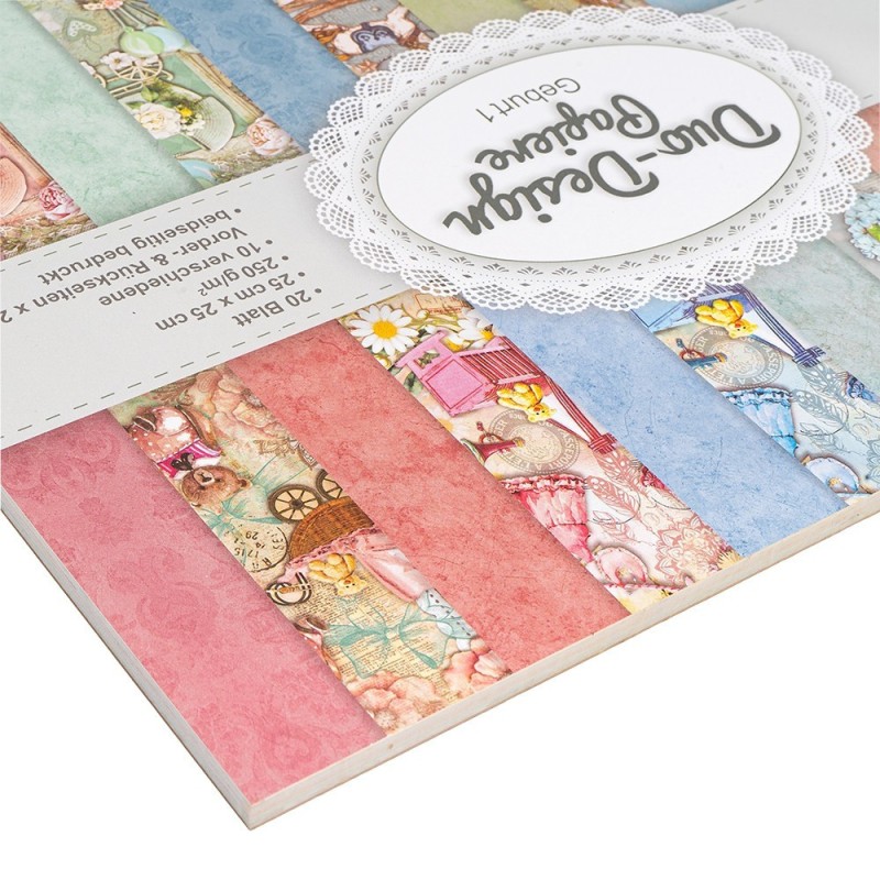 Zestaw papierów 20 kartek, 25x25cm