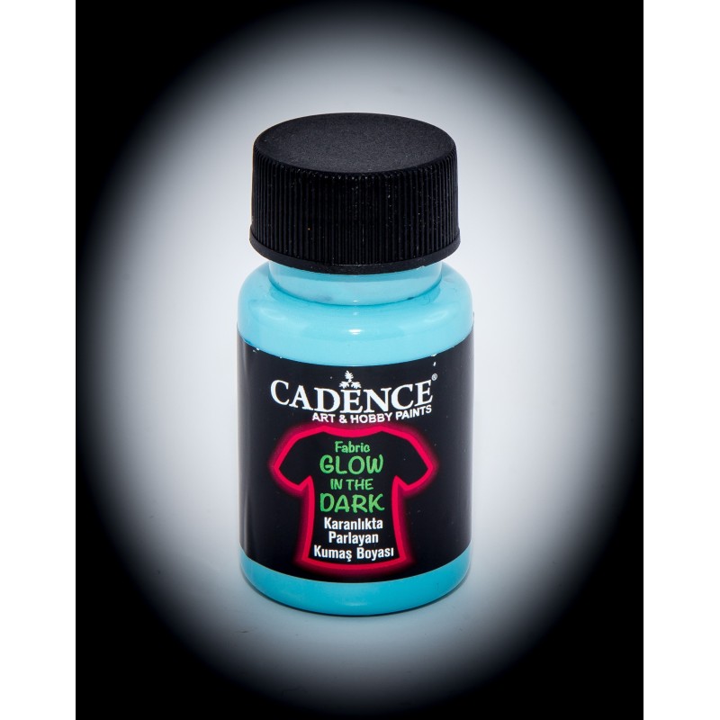 Farba świecąca w ciemności do tkanin, 50ml, niebieski