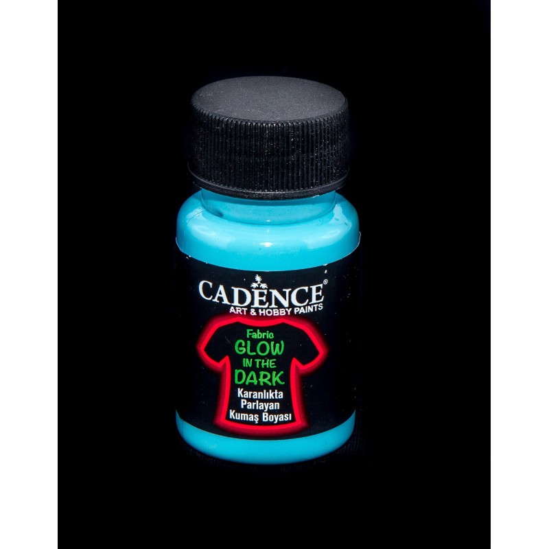 Farba świecąca w ciemności do tkanin, 50ml, niebieski