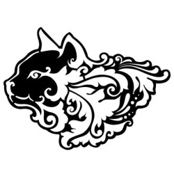 Szablon siluet, kot, rozm....