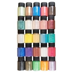 Mika puder 10g, 25 kolorów, pigmenty z efektem masy perłowej