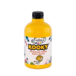 Gwasz KOOKY 500 ml – Żółty Kolor dla Dzieci i Artystów